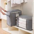 Foldable Zipper Blanket Storage Organizer Bag Non-woven Clothes Bag.