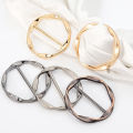 Corner Hem Waist Knotted Brooches Round Metal Hijab Silk Scarf Ring Clip Button Shirt T-shirt Fixed Holder Shawl Buckle. 