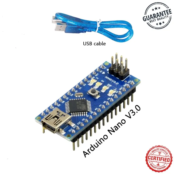 NANO Arduino Nano R3 ATMEGA328P Microcontroller With USB Cables Arduino NANO V3.0 Development Board Compatible Model Electronics Circuitry & Parts