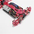 for WLtoys 1:14 144001 RC Car Full Upgrade Spare Parts Metal C Seat Steering Cup Swing Arm Central Drive Shaft,Red , 144001 parts.