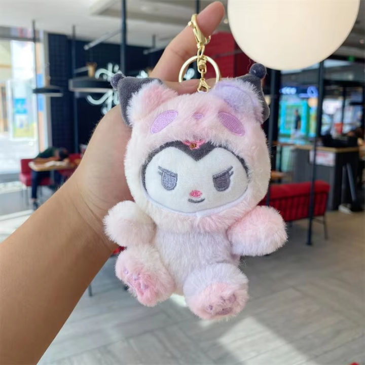 12%20cm%20Sanrio%20colorful%20panda%20pendant%20kuromi%20plush%20key%20toy%20sticky%20hello%20kitty%20cinnamoroll%20melody%20soft%20filling%20my%20doll%20keychain%20-%20Image%207