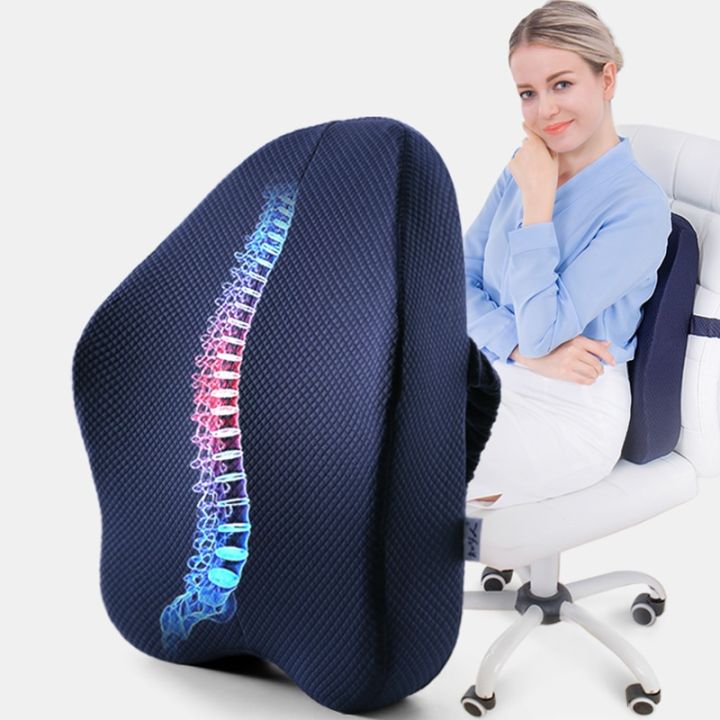 Memory Foam Waist Back Cushion Orthopedic Pillow Office Chair