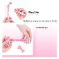 Portable 6 Layer Blade Body Hair Removal Beauty Razor for Women Leg Armpits Facial Hair T-shape Trimmer Shaver Razor with 3 Replaceable Blades.