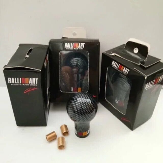 Ralliart%20Carbon%20Look%20Manual%20Transmission%20Gear%20Shift%20Knob%20Shifter%20Lever%20Head%20For%20Mitsubishi-black%20-%20Image%203