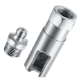 Grease Coupler Right Angle 90 Degree Push-Fit Slotted Grease Fitting with 1/8inch NPT Threads Slotted Grease Coupler. 
