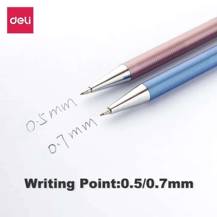 Deli%20Mechanical%20Pencil%200.7mm%20HB%20Metal%20Automatic%20Pencils%20for%20Student%20Art%20Sketch%20Writing%202B%20Pencil%20Lead%20Refills%20With%20Erasers%20-%20Image%203
