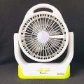 JOYKALY YG-729 Portable Rechargeable LED Light AC/AD Electronic Fan with 8" inches High Speed Blade. 