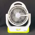 JOYKALY YG-729 Portable Rechargeable LED Light AC/AD Electronic Fan with 8" inches High Speed Blade.