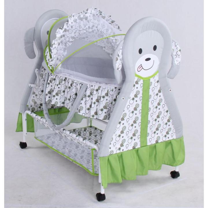 Baby%20Cradle%20Bed%20with%20Mosquito%20Net,%202%20in%201%20Baby%20Crib,%20can%20be%20Infant%20Basket,%20Pink%20Baby%20Rocking%20Bed%20with%204%20lockable%20wheels%20-%20Image%202