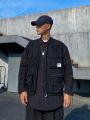 High Street Tooling Vest Men Streetwear Cargo Vest Hip Hop Sleeveless Jacket Gilet Military Multi-Pocket Outdoors Coat Handsome. 
