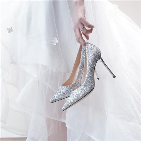 Wedding%20Dress%20Photo%20Studio%20Photography%20Pointed%20High%20Heels%20Stiletto%20Heel%20Low-Cut%20Rhinestone%20Pumps%20Wedding%20Shoes%20Bridal%20Women's%20Shoes%20Super%20-%20Image%203