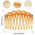 Plastic Plastic hair side combs Fine Straight teeth Bridal French hair comb Tortoise Straight teeth hair clip comb for Hair. 
