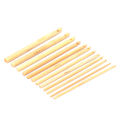 12x Crochet Hooks Bamboo Craft Knitting Needles For Crocheting Shawl ZR. 