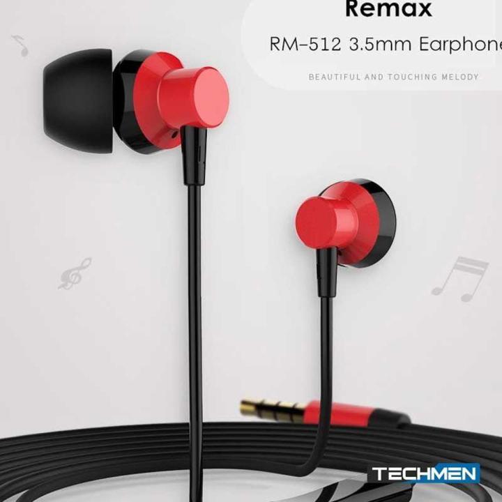 REMAX RM 512 High Performance Wired In Ear Earphone Stereo with Mic, 3 ...