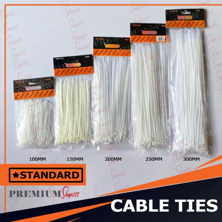 Cable Tie 4 Inch, 6 Inch, 8 Inch, 10 Inch, 12 Inch, 14 Inch, 16 Inch, 20 Inch 100Pcs Packet Nylon Zip Cable Tie For Electric Wiring