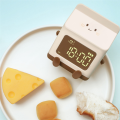 1 PCS Milk Carton Alarm Clock Wind Milk Carton Electronic LED Smart Clock Bedroom Bedside Dormitory Student Clock Pink.