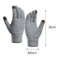 Sunnyheart Ribbed Cuffs Winter Gloves Stylish Touch Screen Winter Gloves for Women Men Warm Windproof Fashionable Knitted Gloves with Ribbed Cuffs Winter Knitted Gloves. 