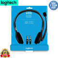 Logitech H110 Wired Headset, Stereo Headphones with Noise-Cancelling Microphone, 3.5-mm Dual Audio Jack, PC/Laptop - Black - Headphone - Ear Phone. 