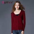 Ladies Jumper Woman Coat Tops Knitted Long Sleeve V-Neck Loose Size 4xl 5xl 6xl Casual Woman Cardigan Sweater.