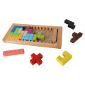 Wooden Building Toy, Wooden Blocks Toy Color Cognition Glossy Educational Safe for Adults for Kindergarten.