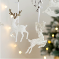 1/5Pcs Plastic Crystal Flash Deer Festival Forest Elk Dessert Table Decor Holiday Tree Ornaments Home Kid Gift Shop Display. 