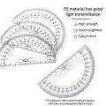 Durable Plastic Set Square Transparent With Handle Triangle Ruler Geometry Drafting Tools Measuring Drawing Tools Students Gift.