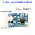 TP4056 Micro USB 18650 Lithium Battery Charging Module (5V 1A). 