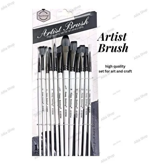 Keep%20Smiling%20Artist%20Brush%2012pcs%201%20Set%20Mix%20-%20Image%202
