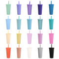 700ml 710ml 24oz double wall reusable plastic bubble tea tumber cup milk tea tumbler cup boba tumbler cup with big straw. 