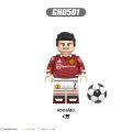 G0163 Benzema Neymar Haaland Mbappe Ronaldo Messi World Football Player Building Block Figure Toy 8pcs/set.
