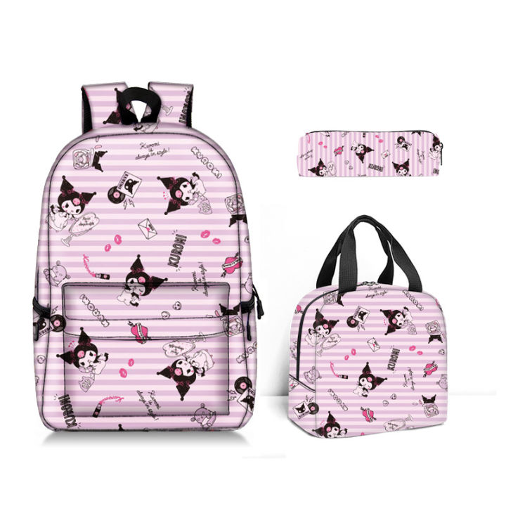 Sanrio%20kulomi%20kuromi%20school%20bag%20student%20backpack%20thermal%20insulation%20tote%20lunch%20bag%20pencil%20case%20three-piece%20set%20-%20Image%206