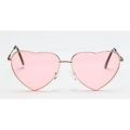 【happy one】172020 Heart Sunglasses Women Metal Sun Glasses Monochrome Bicolor Color Film lens. 