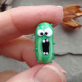 Miniature Glass Screaming Pickle In A Bottle Handmade Jars Of Screaming Pickle Sculpture Cute Tiny Pickle Mini Emotional Support Pickle Ornament For Pickle Lovers Party Home Decoration Fayshow.
