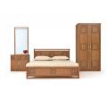 Bedroom set-MALAYSIAN PROCESSED Wood WOODEN COLOR BEDROOM SET(BED,ALMIRAH & DRESSING TABLE) bds-3. 