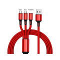 Weaving One to Three Data Cables Usb Port Multiple 3In1 Micro USB Type C Charger Cable For Ios/Android/Type-C USB Charging Cable.