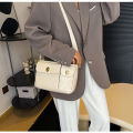 Korean version niche design retro twin bag, commuting versatile, hand-held cross-body premium shoulder bag.