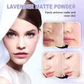 10g Lavender Matte Face Pressed Powder Compact 24H Long Lasting Oil Control Translucent Loose Setting Powder For Face Makeup. 