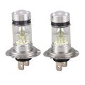 2 Pair High Power LED H7 Bulb 100W 20LED Car Fog Light Lamp Headlights 6000K White. 