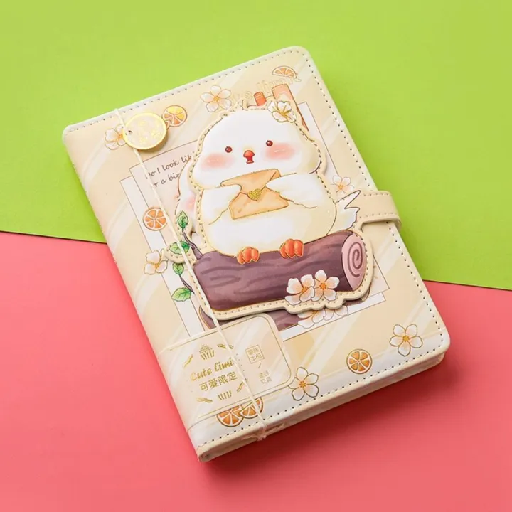 Cute%20Magnetic%20Button%20Notebook%20Color%20Pages%20Illustration%20Student%20Planner%20Agenda%20Notepad%20Girl%20Diary%20Book%20-%20Image%204