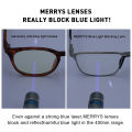 MERRYS DESIGN Men Reading Glasses Titanium Alloy Frame Anti Blue Light Blocking CR-39 Resin Aspheric Glasses Lenses S2170FLH.