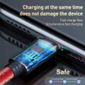 Weaving One to Three Data Cables Usb Port Multiple 3In1 Micro USB Type C Charger Cable For Ios/Android/Type-C USB Charging Cable.