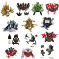 Mini Action Figures Skibidi Toilet Building Blocks Set Titan Clockman TVman Assembly Bricks Toys for Kid Birthday Xmas Gifts.