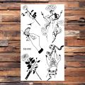 Letter Flower Temporary Tattoos For Women Adults Realistic Butterfly Dandelion Tree Life Tattoo Sticker Body Tatoos Flower. 