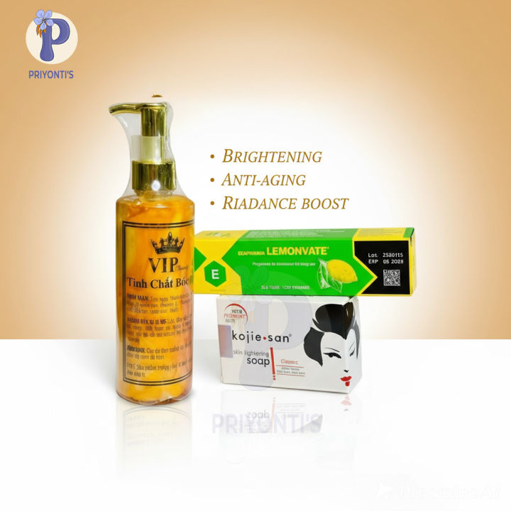 Vip Lotion PRIYONTI's Beauty Combo – VIP Tinh Chất Body Lotion, Lemonvate Cream ...