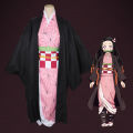 Anime Demon Slayer Kimetsu No Yaiba Zenitsu Giyu Tanjirou Kamado Nezuko Cosplay Women Kids Men Kimono Uniform Party Costume. 