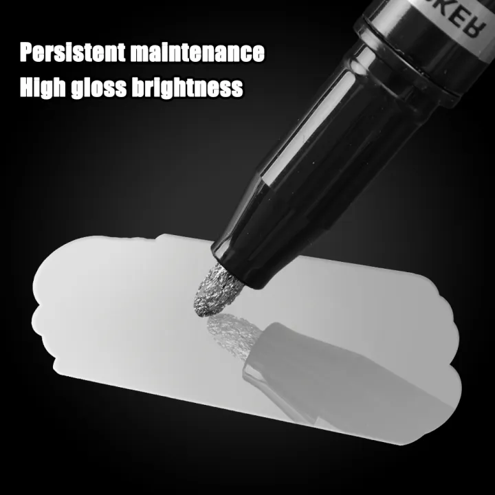 1/2Pcs%20Chrome%20Paint%20Marker%20Reflective%20Mirror%20Paint%20Pen%20Silvery%20Ink%20For%20DIY%20Car%20Styling%20Model%20Metal%20Wood%20Plastic%20Stone%20-%20Image%205