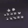 1PC 20G Stainless Steel L Shaped Nose Studs Nose Ring for Women Fashion Snake Butterfly CZ Nose Stud Screw Nose Piercing Jewelry. 