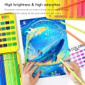 KALOUR 50 Neon Colored Pencils for Adult Coloring Books, Fluorescent colored Professional Drawing pencils Set Art Supplies Kit for Adults Beginners Artists, Soft Core. 