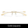 Ultra-Light Pure Titanium Glasses Frame For Men Women Rimless Gold Wire Rimless Myopia Prescription Eyeglasses Frame Wholesale. 