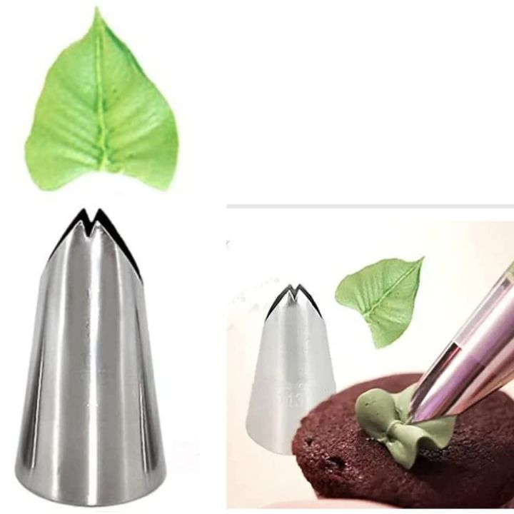 1 piece Stainless Steel Leaf Design Piping Nozzle For Cake Decoration (Model: Leaf)